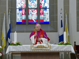 Bonifatiusandacht mit Weihbischof Prof. Dr. Karlheinz Diez in St. Crescentius (Foto: Karl-Franz Thiede)